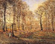 A Late Autumn Day in Dyrehaven, Sunshine Theodor Esbern Philipsen